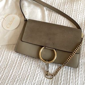 CHLOÉ Faye Small Shoulder Bag Motty Grey